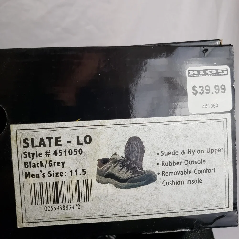 Worn 1x. Itasca Slate Lo‎ Hiking Walking Shoe  #451050 Mens Sz 11.5 Gray Black